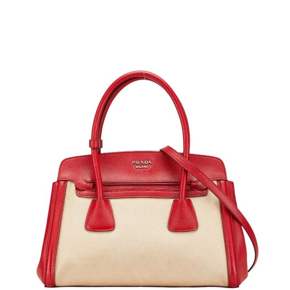 Prada Saffiano Canapa 2WAY Handbag BN2595